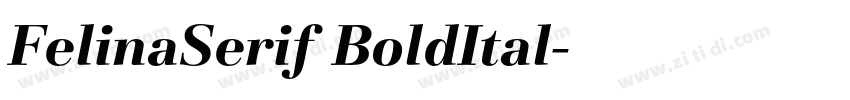FelinaSerif BoldItal字体转换